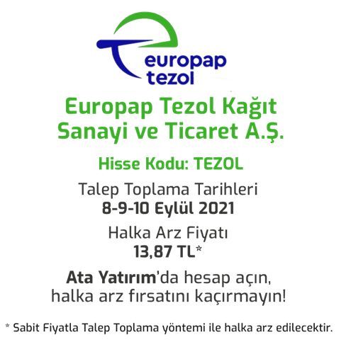 Europap Tezol halka arz oluyor